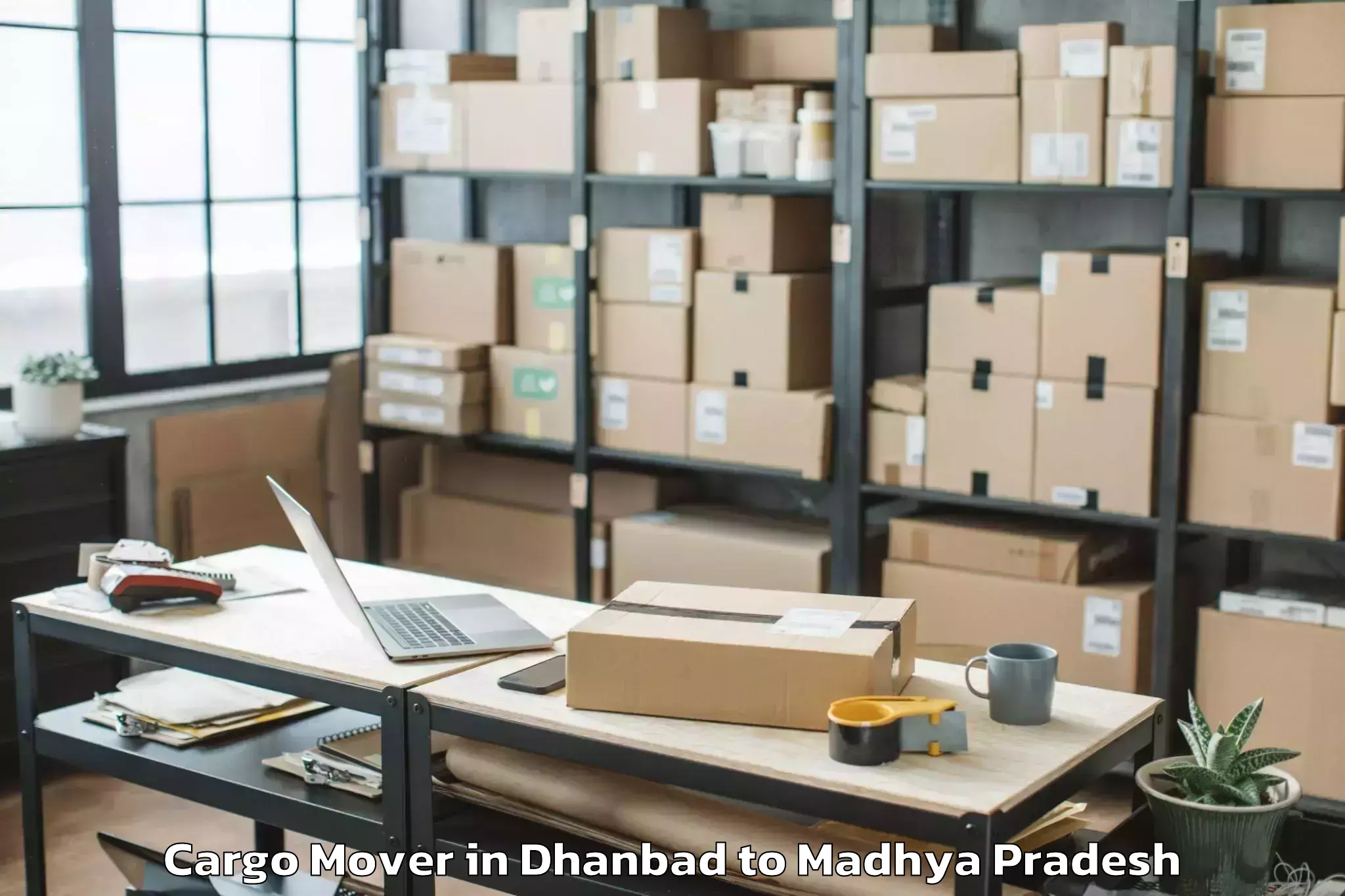 Easy Dhanbad to Vikram University Ujjain Cargo Mover Booking